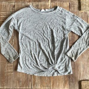Gap kids light grey sweater with knot detail